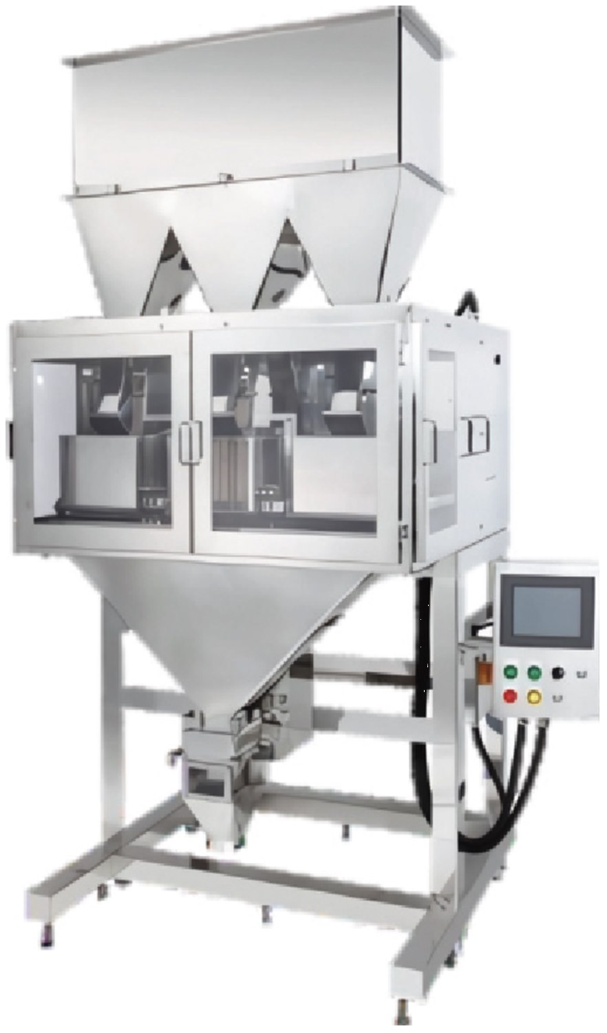Behpoo twin-bucket cut-gate weighing system for bulk bagging lines
